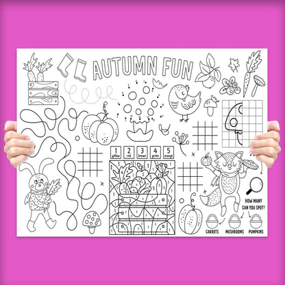 Autumn Fun Kids Activity Poster | 24" x 18" - mimoody.com