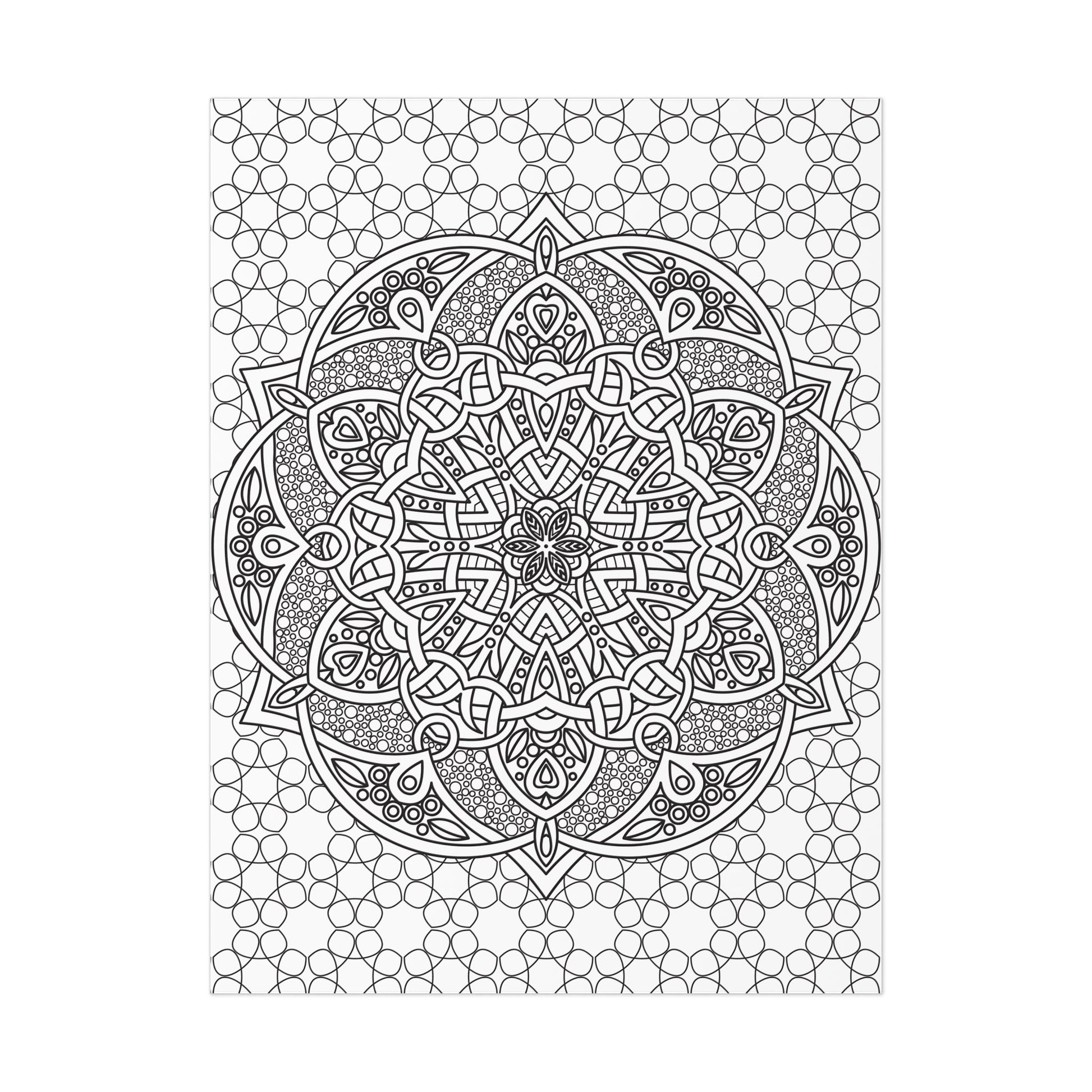 Mandala Coloring Poster - Version 4 - mimoody.com
